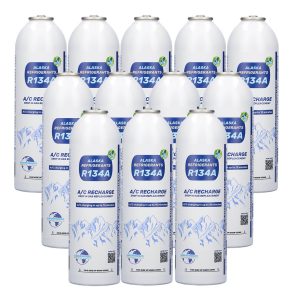 12 x refrigerante de sustitución R134a para vehículos: paquete de 12 para talleres