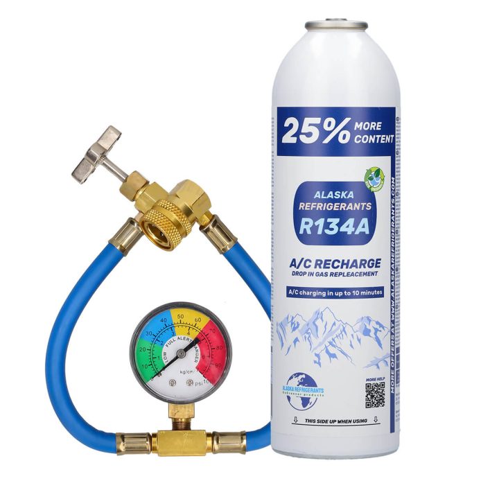 Kit doméstico 25% - refrigerante R134a, tubo y manómetro