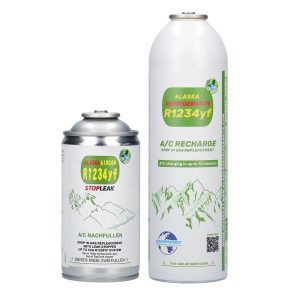 Refrigerante de sustitución R1234yf para vehículos + sellador